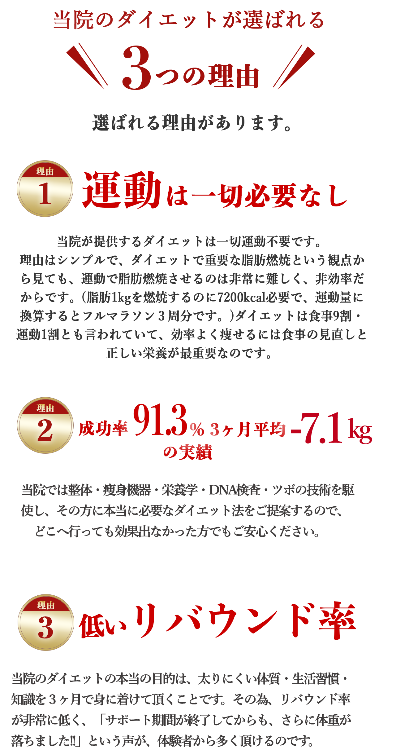 私たちのダイエットをお受けいただくにあたり、1つだけ条件があります。